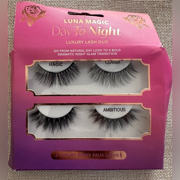Luna Magic Rebelde Faux Mink Black Fake False Eyelashes Women'sNEW DAY TO NIGHT - Picture 2 of 4